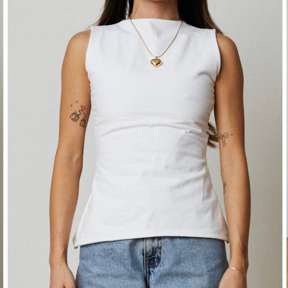 Atelier Tulpe Bow Tie Top White - Picture 4 of 9